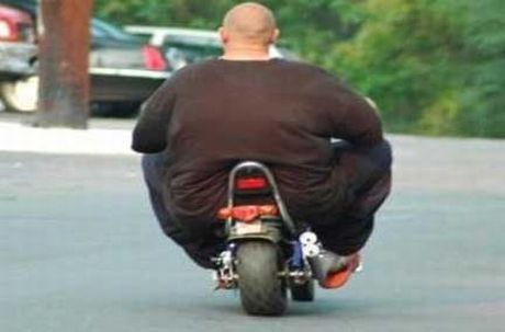 Small bike for a big man.