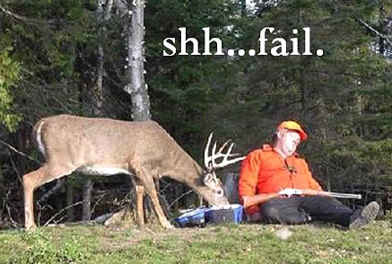 I wonder why he never seems to see any deer?