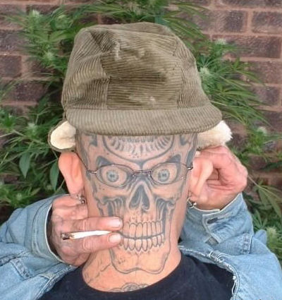 skull face tattoo. skull face tattoo.