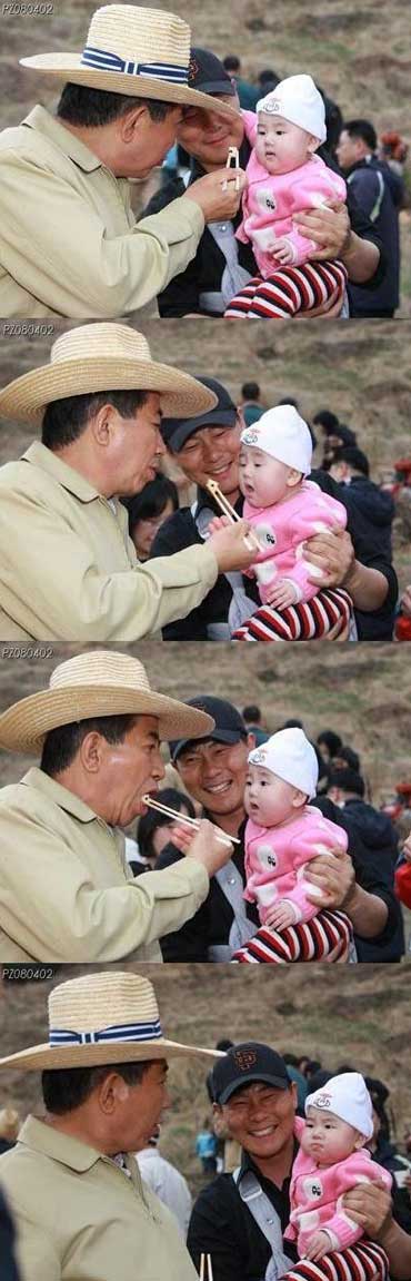He better be careful, that baby has revenge in her eyes.